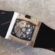 Richard Mille RM016 SS Case White Arabic Markers Rubber Copy Watch (7)_th.jpg
